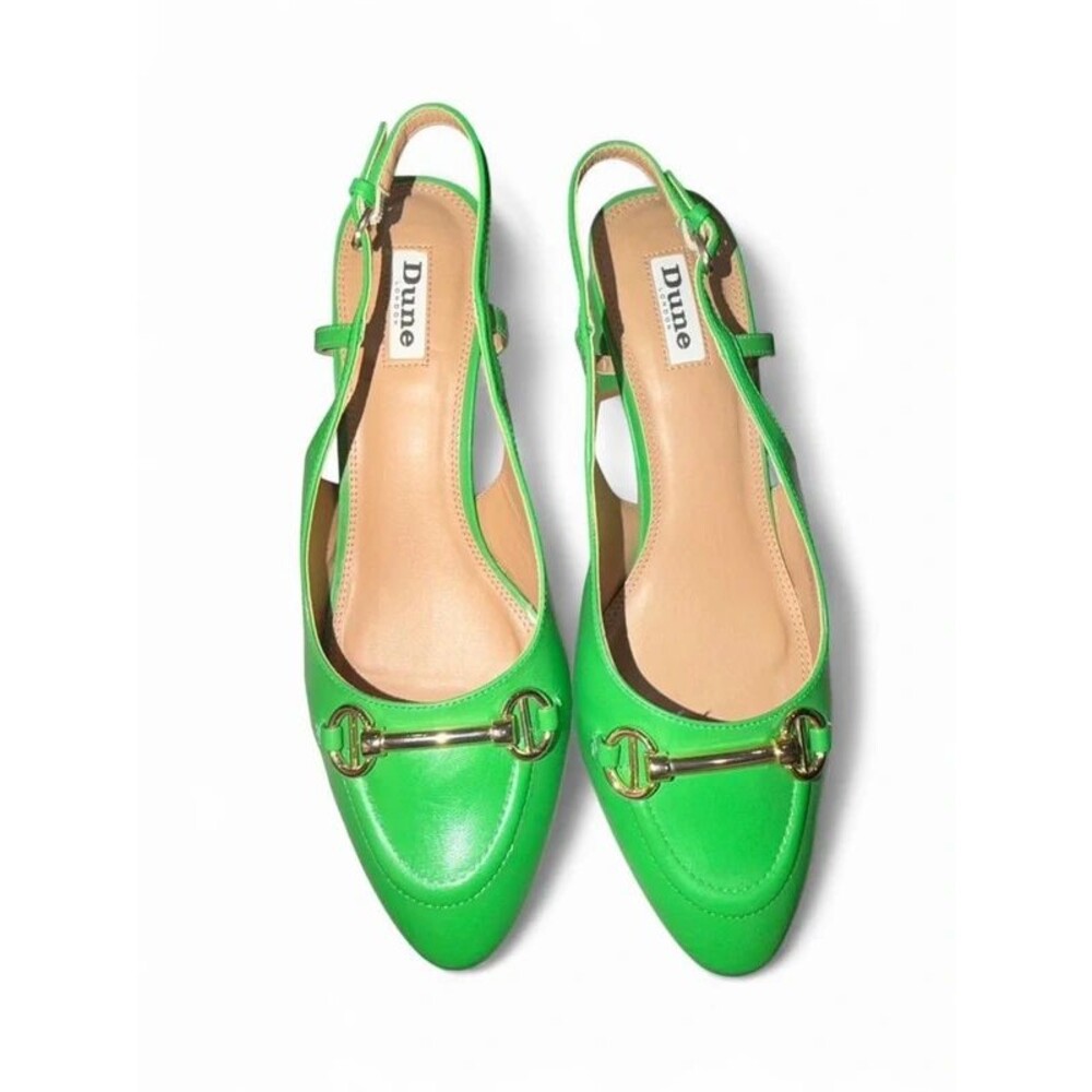 Dune London green heels size 9